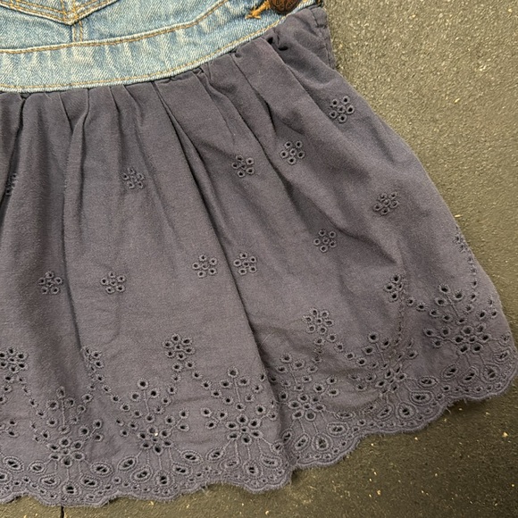 OshKosh B'Gosh Baby Girls' World's Best Dress Overalls, blue eyelet, 3T - Picture 3 of 6